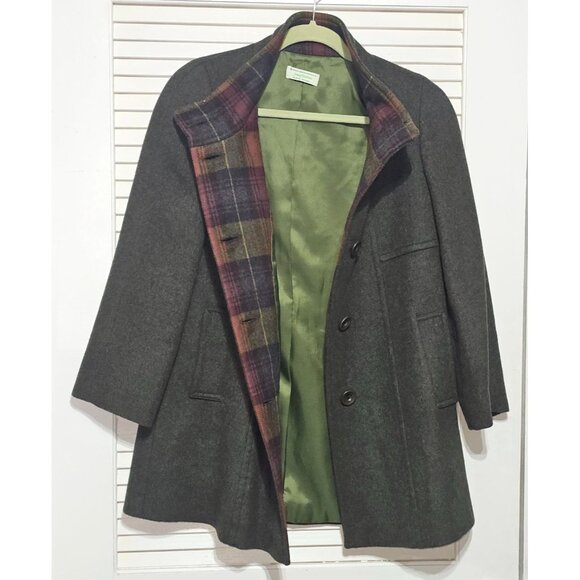 Jimmy Hourihan Women's Gray Wool Swing Coat Size M (E 40) Made In Spain 2939 - Picture 12 of 15